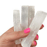 x4 Selenite Crystal Sticks - 10cm Tall