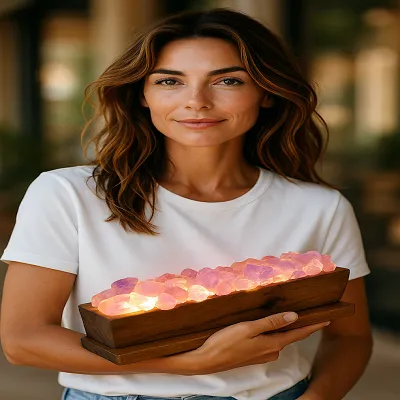 Amethyst Crystal Lamp - Handcrafted With Love